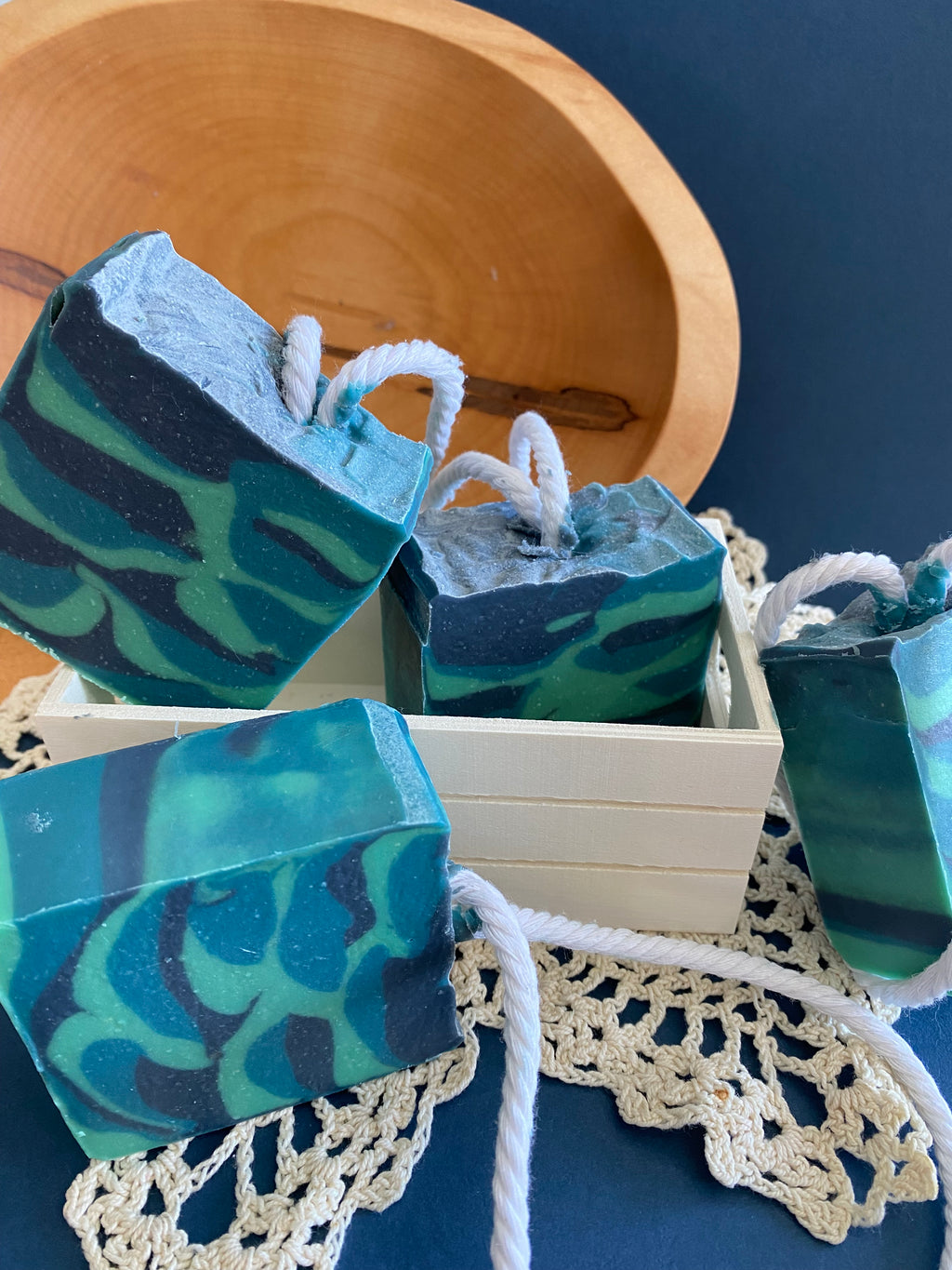 Drakkar Noir soap on a rope
