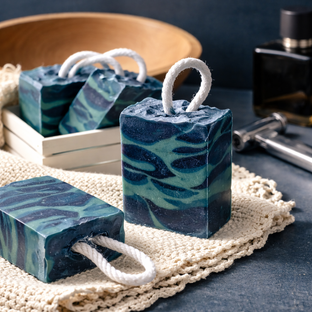 Drakkar Noir soap on a rope